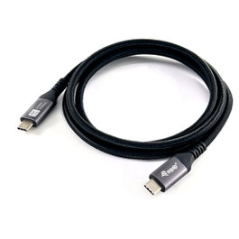 EQUIP 128380 Cable USB-C a USB-C 40 Gbps, USB4 Gen 3x2, PD 240W, 0.5m, Negro, para Carga Rápida y Transferencia de Datos 4K/8K HDR