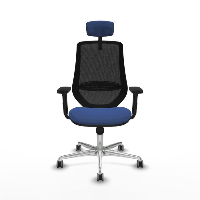 PIQUERAS Y CRESPO Silla de oficina Mardos con mecanismo Sincro, Azul marino y Negro