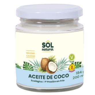 SOLNATURAL Aceite de Coco Virgen Extra BIO 200ml SOLNATURAL Aceite de Coco Virgen Extra BIO 200ml