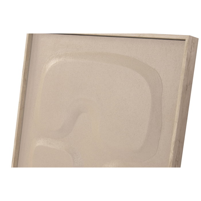 DKD Home Decor Cuadro Lienzo Abstracto 3D Surtido de 2 Piezas Beige y Marrón