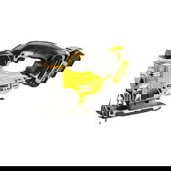 DeWALT DCS331N-XJ Sierra de Calar Inalámbrica 18V, Corte 13.5 cm Madera y 1 cm Acero, 3 Pendulares, 45° Bisel, Negro/Amarillo