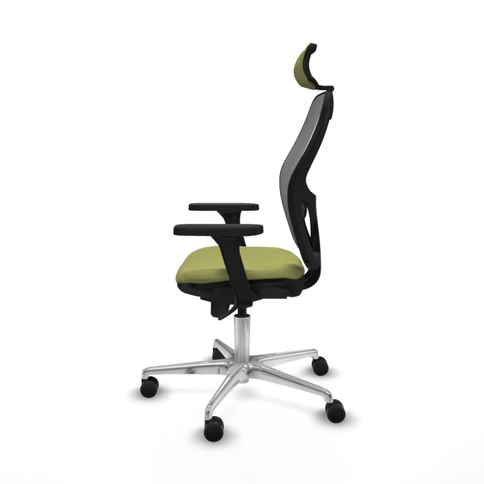 PIQUERAS Y CRESPO Silla de oficina Jorquera con mecanismo Sincro, tela Verde oliva y malla Gris PIQUERAS Y CRESPO Silla de oficina Jorquera con mecanismo Sincro, tela Verde oliva y malla Gris