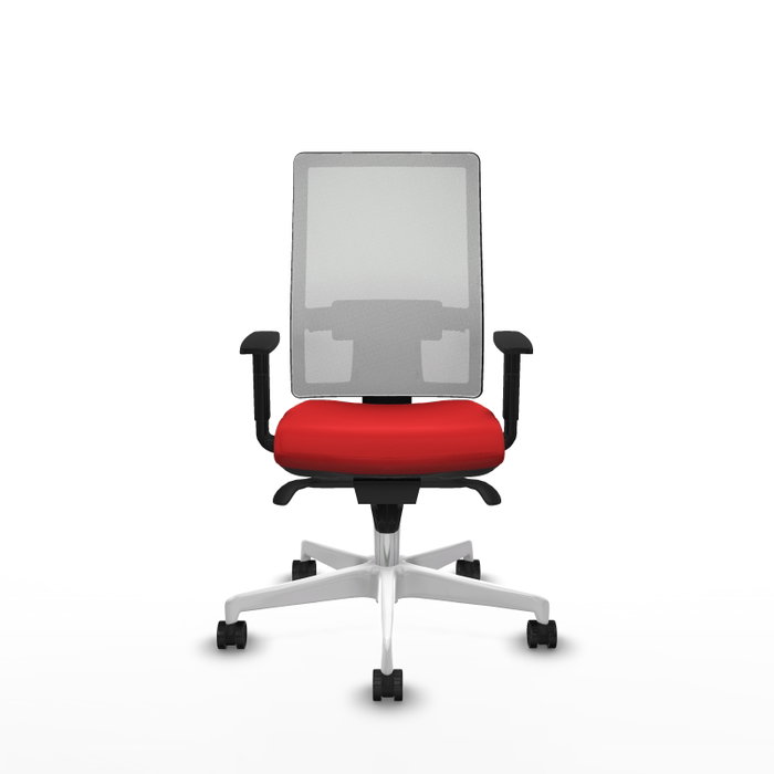 PIQUERAS Y CRESPO Silla de oficina Horna con mecanismo Sincro, Rojo y Blanco PIQUERAS Y CRESPO Silla de oficina Horna con mecanismo Sincro, Rojo y Blanco