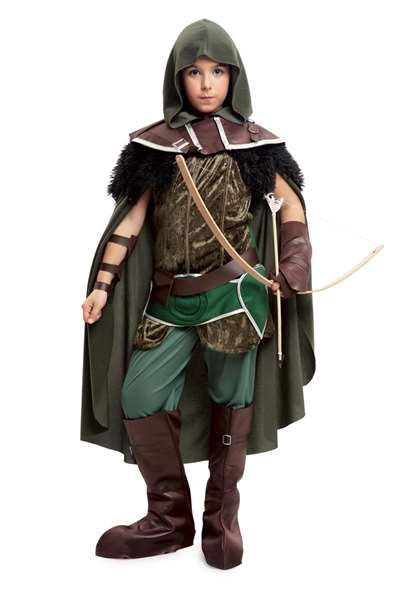 My Other Me Disfraz Archer Talla XS (Camiseta, Cinturones, Capa, Capucha, Pantalones, Gorjal, Cubre Botas, Mitón, Muñequera)