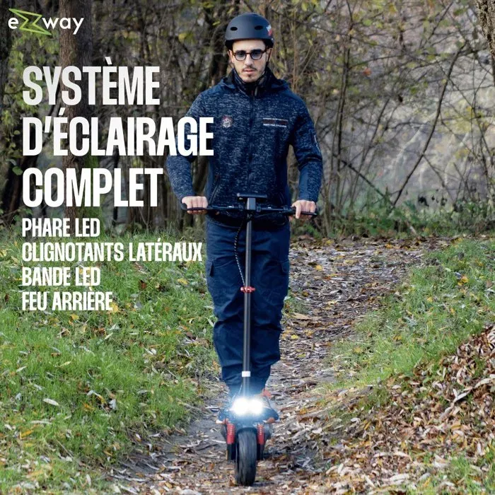 Ezway Patinete Eléctrico Todoterreno Plegable Infinity 10 48V 800W con Luz de Freno e Intermitentes Ezway Patinete Eléctrico Todoterreno Plegable Infinity 10 48V 800W con Luz de Freno e Intermitentes