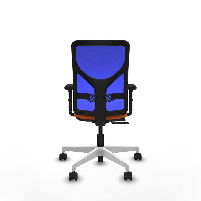 PIQUERAS Y CRESPO Silla de oficina Motilla Naranja y Azul con Mecanismo Sincro/Traslack