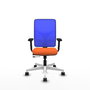 PIQUERAS Y CRESPO Silla de oficina Motilla Naranja y Azul con Mecanismo Sincro/Traslack