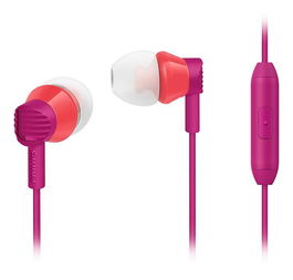 Philips Auriculares Intrauditivos In-ear de Silicona Rosa con Micrófono Incorporado