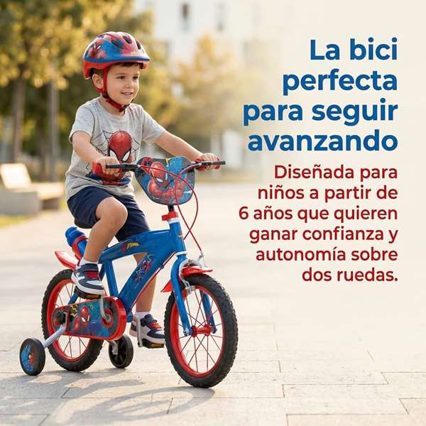 Huffy Bicicleta Spiderman 14" (4/6 años)