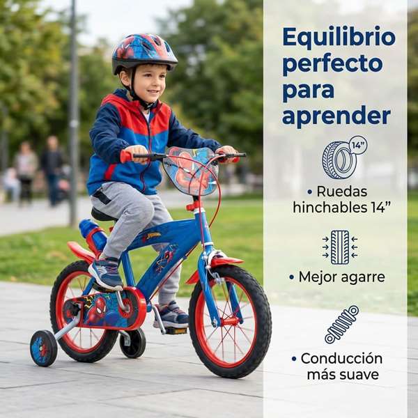 Huffy Bicicleta Spiderman 14" (4/6 años)