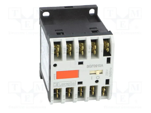 LOVATO ELECTRIC Contactor BG 3-polar 9A 230VAC