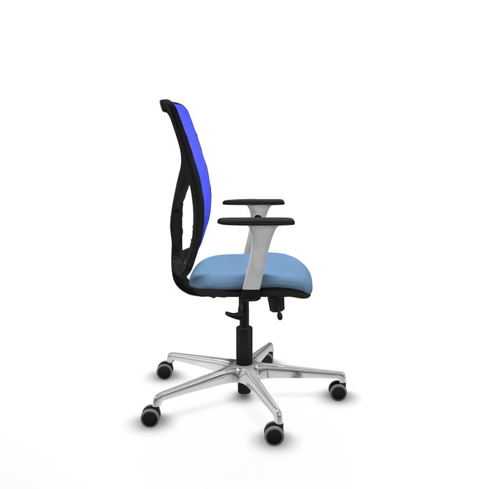 PIQUERAS Y CRESPO Silla de oficina Motilla con mecanismo Sincro/Traslack, Azul cielo y Azul