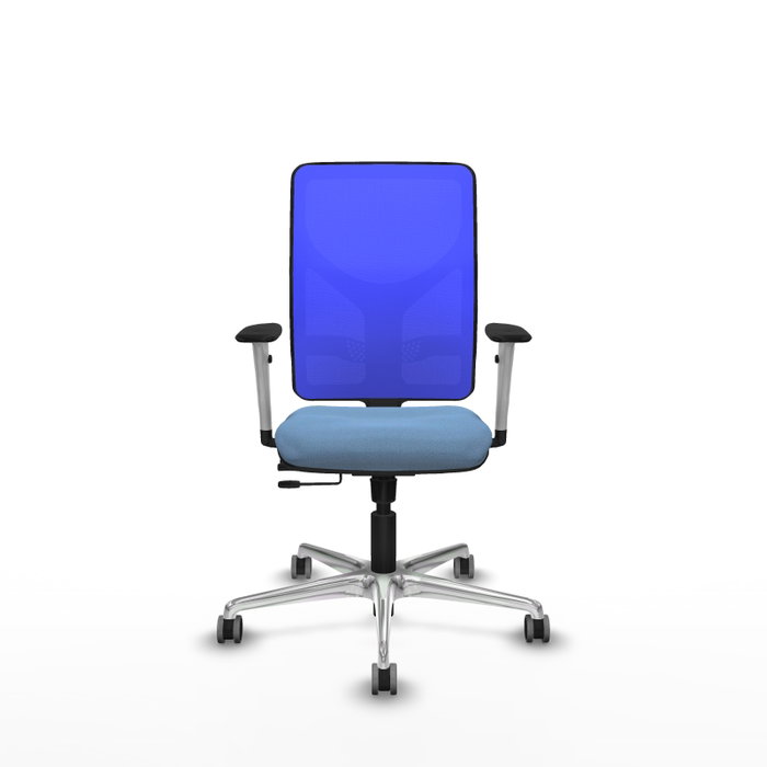 PIQUERAS Y CRESPO Silla de oficina Motilla con mecanismo Sincro/Traslack, Azul cielo y Azul
