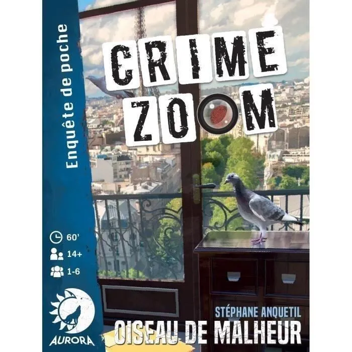 Asmodee Crime Zoom: Bird of Misfortune Juego de Investigación ABY9782491629014 Edades 14+