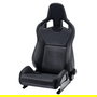 Recaro Cross Sportster CS RC415101785 Asiento Piloto Piel Vienna Negro con Airbag Lateral y Calefacción, Homologación ABE/TÜV