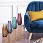 Home Deco Factory Jarrón Cristal Lounge Colores Surtidos Transparente Verde Rosa Gris Azul Ámbar Vidrio d.11,7 cm h.27,8 cm
