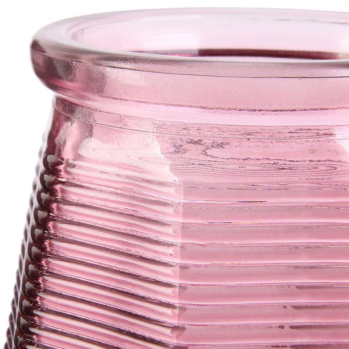 Home Deco Factory Jarrón Cristal Lounge Colores Surtidos Transparente Verde Rosa Gris Azul Ámbar Vidrio d.11,7 cm h.27,8 cm