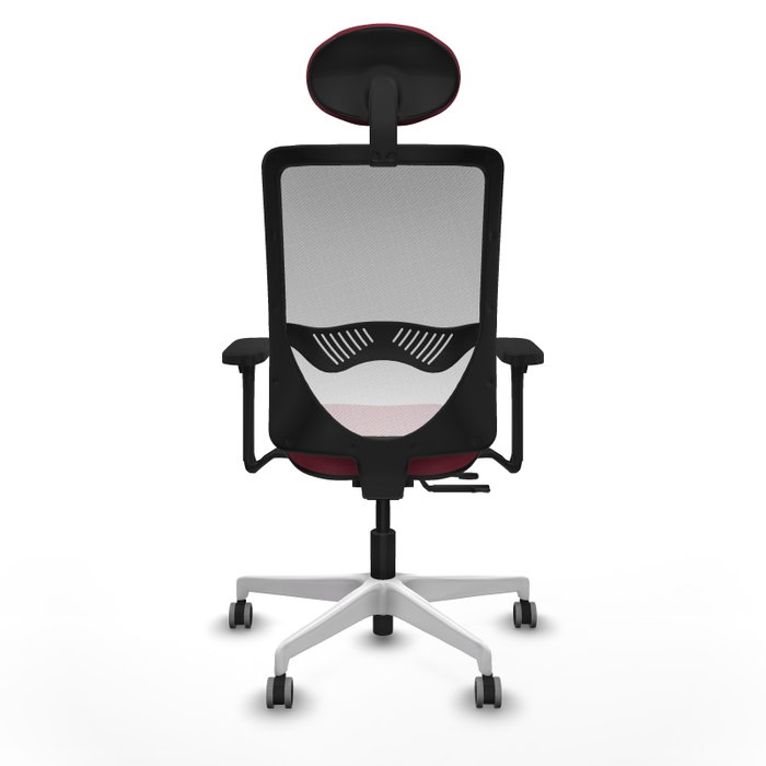 PIQUERAS Y CRESPO Silla de oficina Zulema con mecanismo Sincro/Traslack, Granate y Blanco PIQUERAS Y CRESPO Silla de oficina Zulema con mecanismo Sincro/Traslack, Granate y Blanco