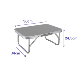 Marbueno Mesa Plegable Gris para Camping y Playa 56X34X24,5 cm MARBUENO SUMMER 10015G