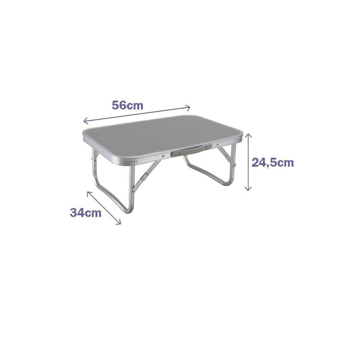Marbueno Mesa Plegable Gris para Camping y Playa