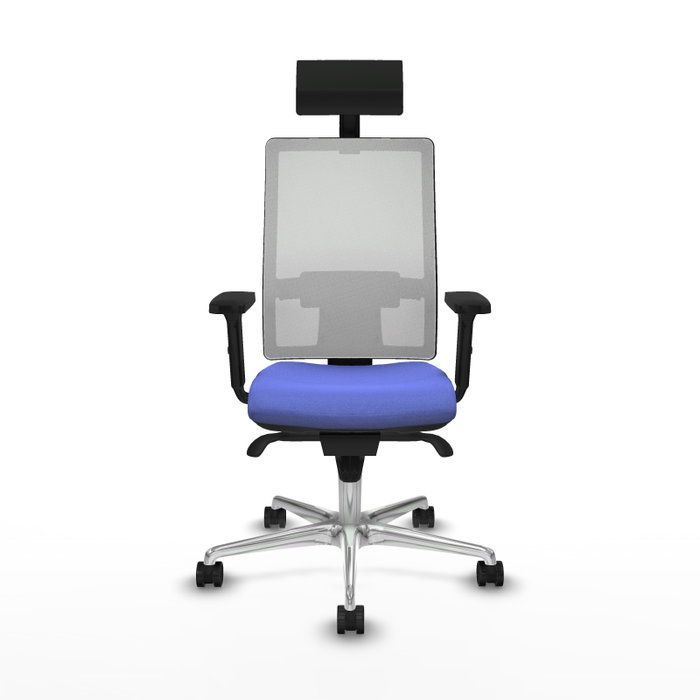 PIQUERAS Y CRESPO Silla de oficina Horna Azul claro con malla Blanca