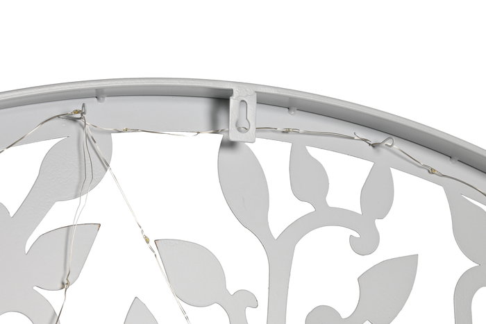 DKD Home Decor Lámpara de Pared LED Metal Blanco Árbol 25 Leds 2 x 99 x 99 cm