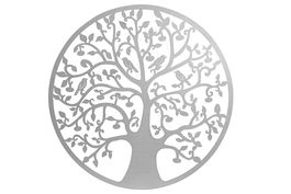 DKD Home Decor Lámpara de Pared LED Metal Blanco Árbol 25 Leds 2 x 99 x 99 cm