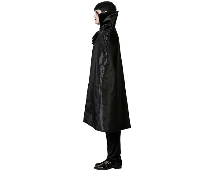 Disfraz de Vampiro Hombre Adulto con Chaleco Rojo y Capa Negra XS-S Halloween