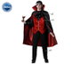 Disfraz de Vampiro Hombre Adulto con Chaleco Rojo y Capa Negra XS-S Halloween