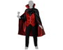 Disfraz de Vampiro Hombre Adulto con Chaleco Rojo y Capa Negra XS-S Halloween