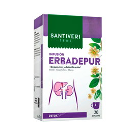 Santiveri Sanaflor Erbadepur Infusión 20 Unidades para el Hígado - Alcachofa, Boldo, Menta, Bardana, Romero