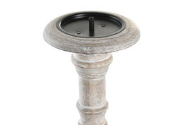 DKD Home Decor Candelabro Blanco Mango y Metal 17.5 x 57 x 17.5 cm