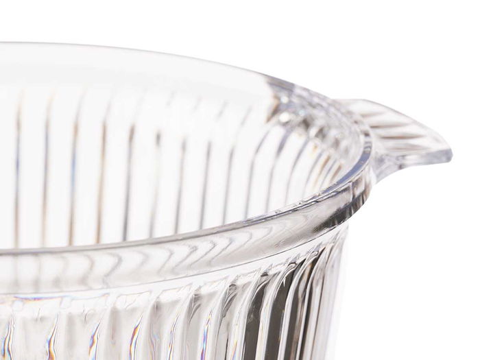 Leknes Cubitera Rayada Plástico Transparente 2 L 16.5 x 17 x 21 cm (Set de 12)