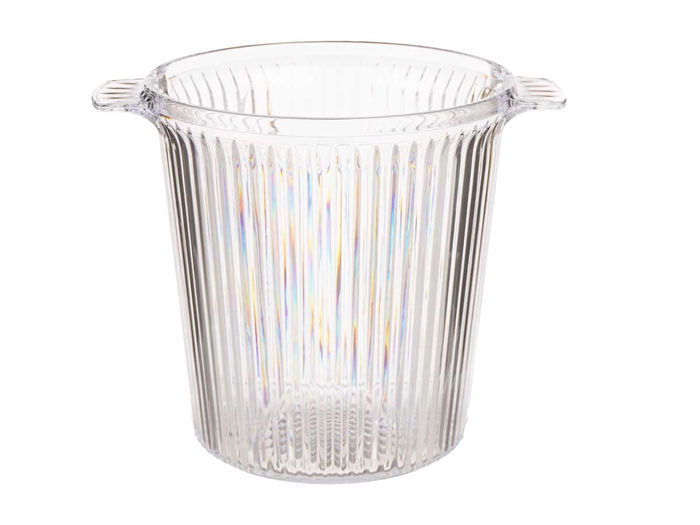 Leknes Cubitera Rayada Plástico Transparente 2 L 16.5 x 17 x 21 cm (Set de 12)