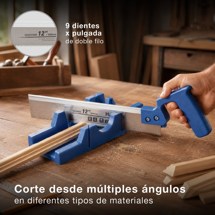 Hantums Sierra de costilla con caja de ingletes