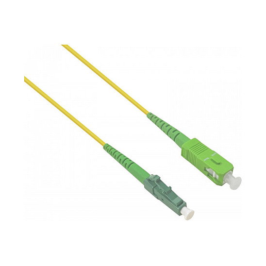 Helos Cable de fibra óptica OS2 Simplex LC/APC a SC/APC 10m Helos Cable de fibra óptica OS2 Simplex LC/APC a SC/APC 10m