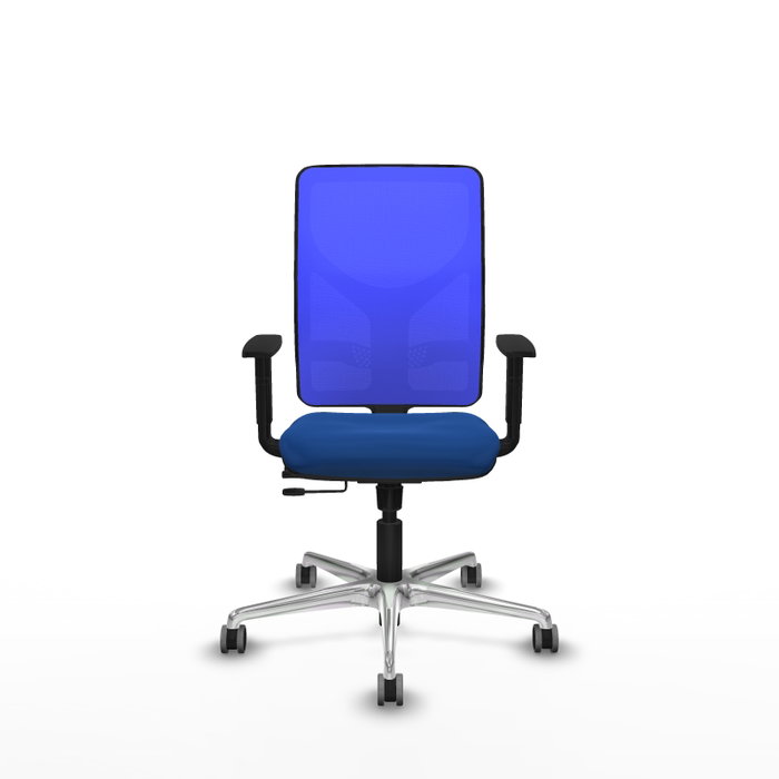PIQUERAS Y CRESPO Silla de oficina Motilla Azul con mecanismo Sincro/Traslack