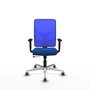 PIQUERAS Y CRESPO Silla de oficina Motilla Azul con mecanismo Sincro/Traslack