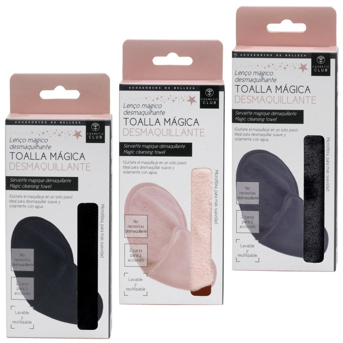 Cosmetic Club Toalla Desmaquillante Reutilizable Lavable para Maquillaje con Agua