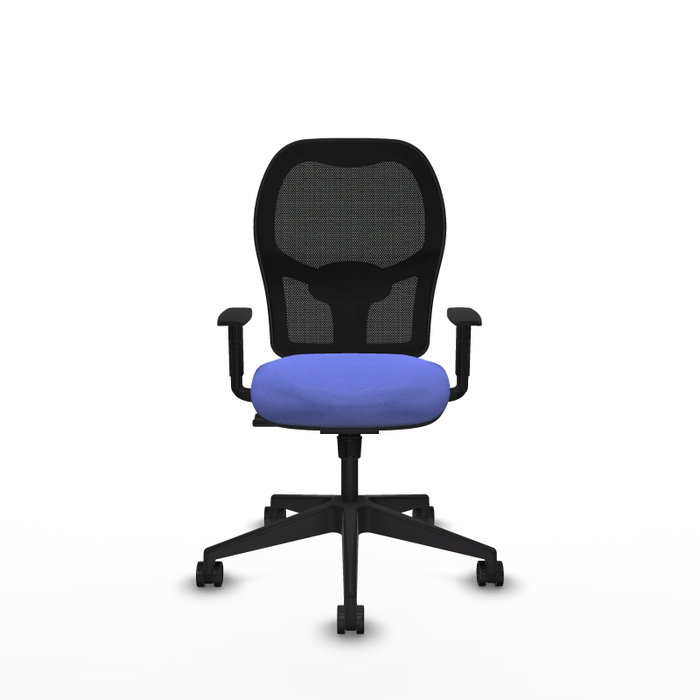 PIQUERAS Y CRESPO Silla de oficina Alocén sincro malla negra bali azul claro PIQUERAS Y CRESPO Silla de oficina Alocén sincro malla negra bali azul claro