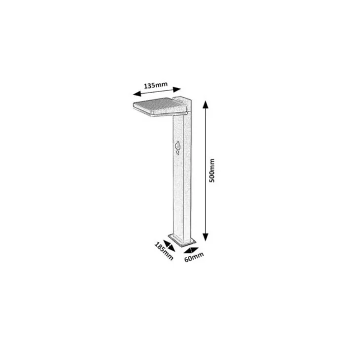 RABALUX Lámpara Solar Exterior LED 4,4W 200Lm Regulable Sensor IP54 Lasset RAB-77079 Blanca Natural 4000K