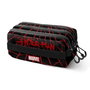 Karactermania Estuche Escolar Spiderman Vision FAN 2.2 Negro 23 x 10 x 11 cm, Ripstop, 3 Compartimentos