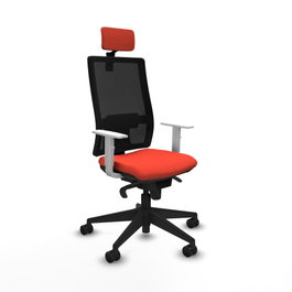 PIQUERAS Y CRESPO Silla de oficina Horna Naranja oscuro y Negro