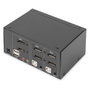 Digitus Conmutador KVM 2 Puertos Dual Display 4K Ultra HD DisplayPort USB, 3840 x 2160 Pixeles, Negro, DA-70866