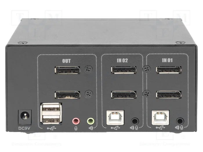 Digitus DS-12862 KVM Switch 2 Puertos Dual Display 4K DisplayPort