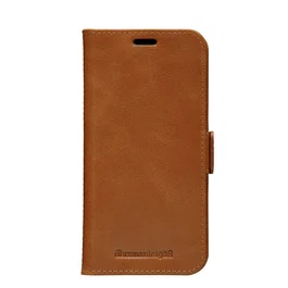 Dbramante1928 Copenhagen Slim - Funda cartera de cuero marrón con soporte y 3 bolsillos para tarjetas para Apple iPhone 12 / 12 Pro