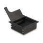 DeLOCK Pasacables para montaje en mesa con cepillo 80 x 80 x 28 mm negro