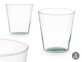 Giftdecor Jarron Vidrio Reciclado Conico Transparente 15 cm (Set de 12)