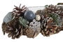 DKD Home Decor Portavelas Piña Cristal Decapé Natural