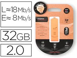 Tech on tech Memoria USB Biodegradable 32 GB USB 2.0